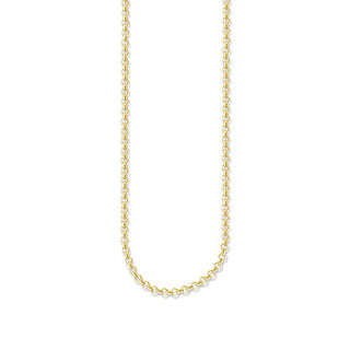 Thomas Sabo Yellow Gold Plated Belcher Chain Necklace - 45cm