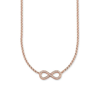 Thomas Sabo Rose Gold Plated & Cz Infinity Necklace