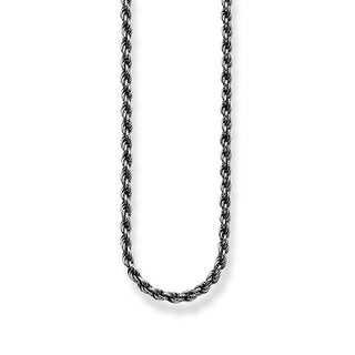 Thomas Sabo Blackened Silver Cord Chain - 60cm