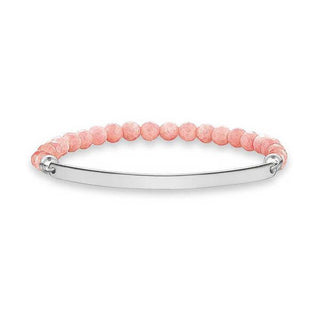 Thomas Sabo Silver & Pink Bamboo Coral Love Bridge Bracelet - 16cm