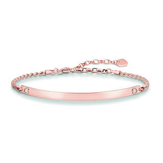 Thomas Sabo Rose Gold Plated Love Bridge Heart Bracelet - 19.5cm