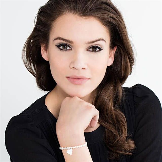 Thomas Sabo Silver Pearl Heart Love Bridge Bracelet Allum