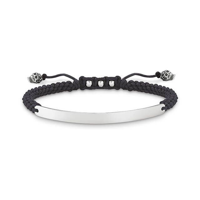 Thomas Sabo Silver Black Love Bridge Skull Bracelet Allum