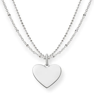 Thomas Sabo Silver 2 Strand Heart Necklace
