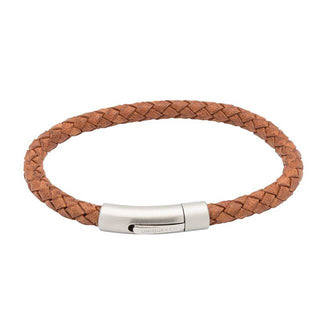 Unique & Co Tan Brown Leather Bracelet - 21cm