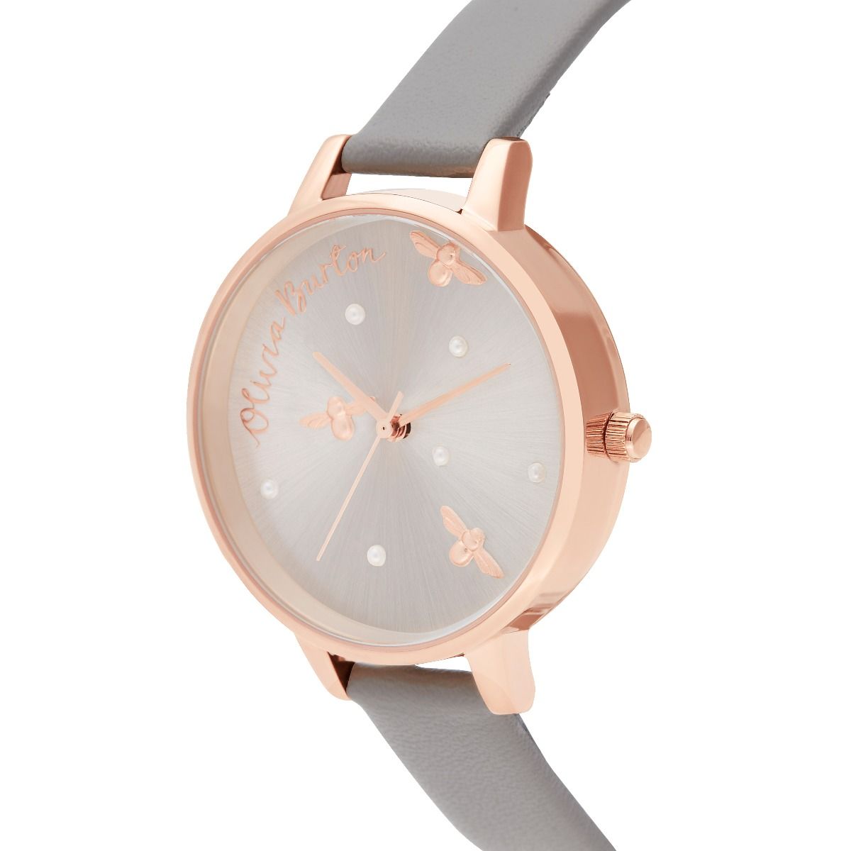Olivia Burton Rose Gold Plate Pearly Queen Bee Watch Allum Sidaway