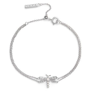 Olivia Burton Silver Plated Dancing Dragonfly Chain Bracelet