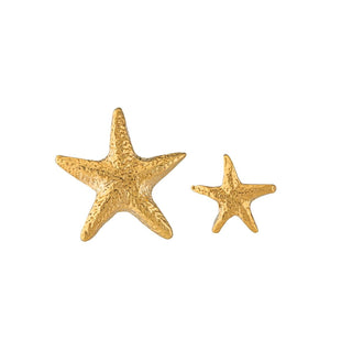 Alex Monroe Yellow Gold Plate Starfish Stud Earrings