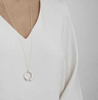 Georg Jensen Silver Large Mercy Necklace