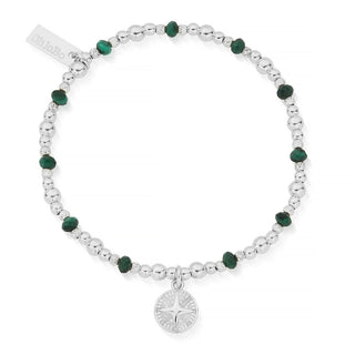 Chlobo Silver Tranquil Journey Malachite Bracelet