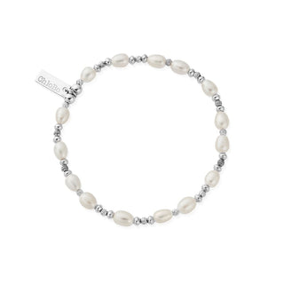 Chlobo Silver Sparkle Pearl Bracelet