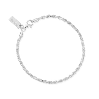 Chlobo Silver Sparkle Rope Chain Bracelet
