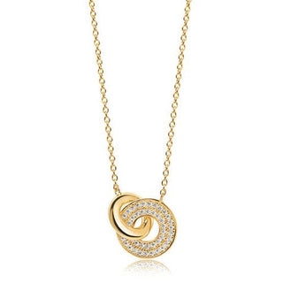 Sif Jakobs Yellow Gold Plated Valiano Due Circle Necklace