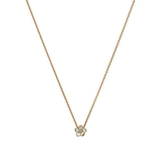 Shaun Leane Rose Gold Vermeil White Cherry Blossom Diamond Flower Pendant Necklace