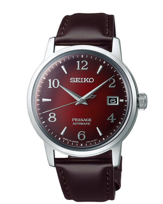 Seiko Presage Gents Automatic Watch With A Brown Leather Strap