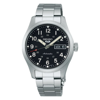 Seiko 5 Sports 36mm Black In The Metal Automatic Watch