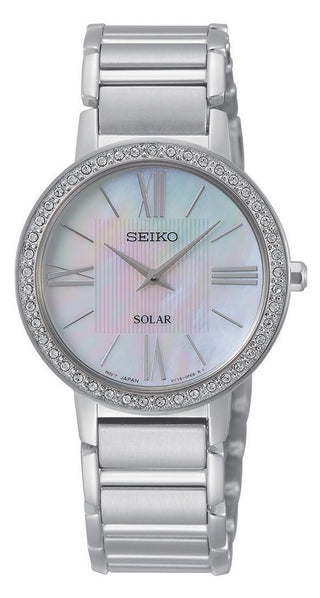 Seiko Ladies Solar Mother-of-pearl Stainless Steel Watch