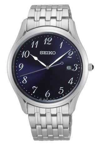 Seiko Gents Stainless Steel Blue Quartz Watch