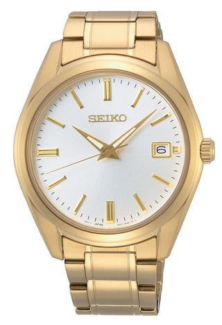 Seiko Gents Yellow Gold Plated Quartz Watch