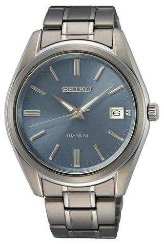 Seiko Gents Titanium Blue Quartz Watch
