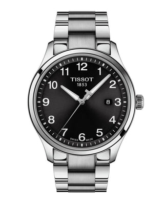 Tissot Gents Stainless Steel Black Quartz Watch