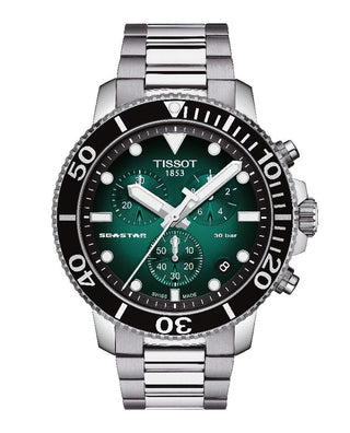 Tissot Gents Seastar Green Chronograph Watch