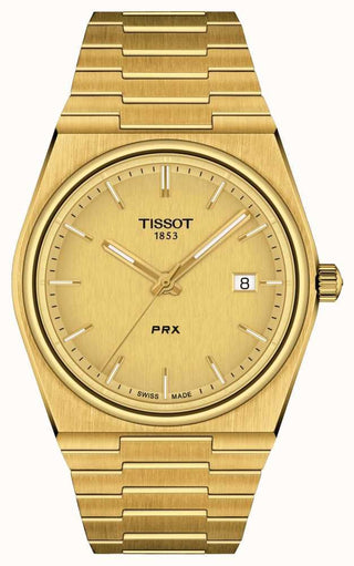 Tissot Gents Yellow Gold Plated Prx Watch