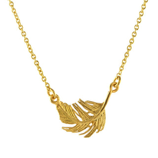 Alex Monroe 22ct Yellow Gold Plate Little Feather Necklace