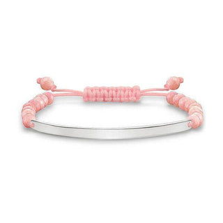 Thomas Sabo Silver & Pink Bamboo Coral Love Bridge Bracelet
