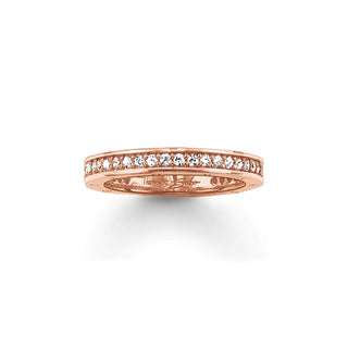 Thomas Sabo Rose Gold Plated Classic Eternity Ring - Size 58