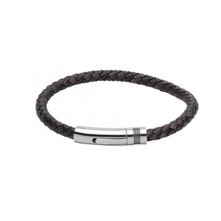 Unique & Co Antique Black Leather Bracelet - 19cm
