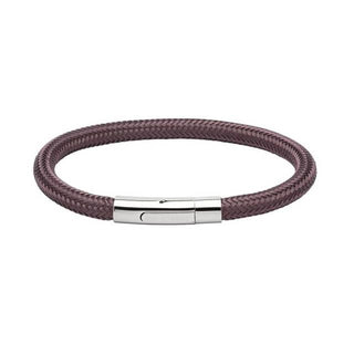 Unique & Co Brown Woven Steel Bracelet - 21cm