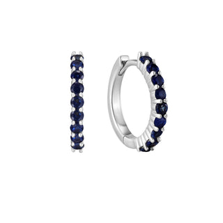 A&s Ear Styling Collection 14ct White Gold Sapphire Single Hoop Earring