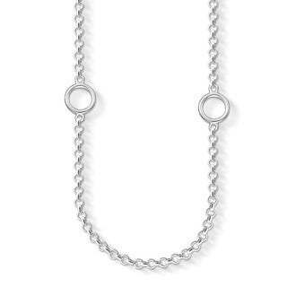 Thomas Sabo Silver Long Circles Charm Necklace - 80cms