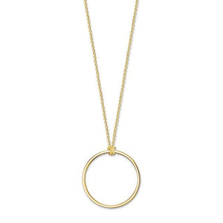 Thomas Sabo Yellow Gold Plated Circle Charm Necklace Chain - 70cm